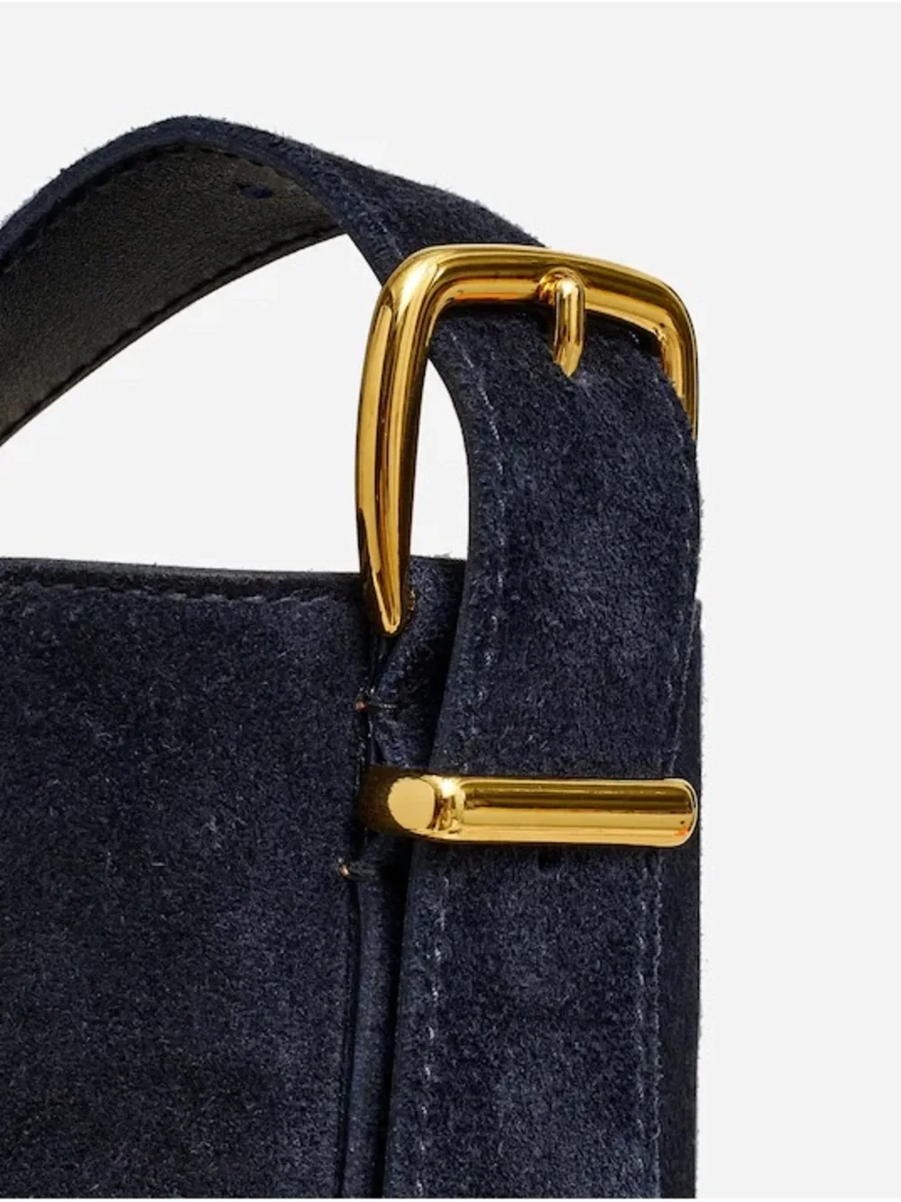Madewell Classic Blue Suede Shoulder Tote - Bucket Bag, NWT